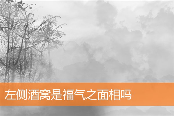 左側酒窩是福氣之面相嗎