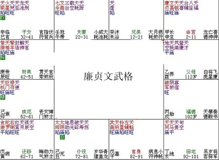 紫微斗數富貴格局——廉貞文武格