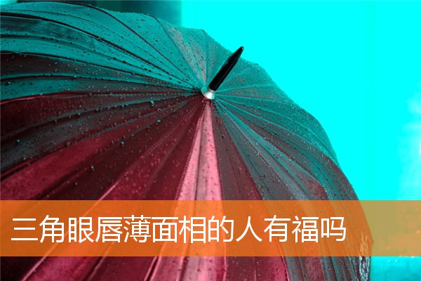 三角眼唇薄面相的人有福嗎