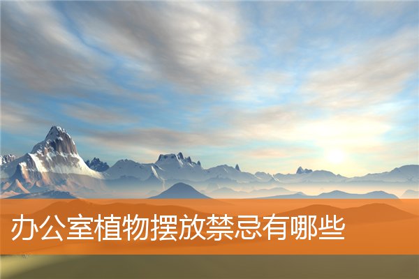 辦公室植物擺放禁忌有哪些