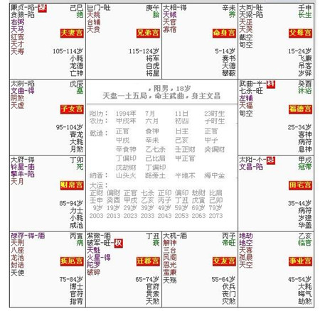 紫薇六十星系之天相獨坐丑未16