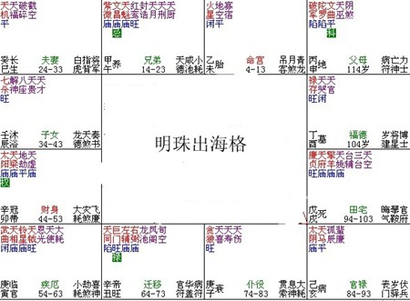 紫微斗數富貴格局——明珠出海格