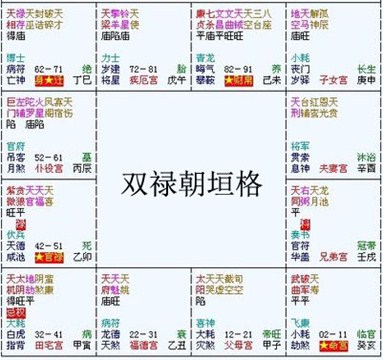 紫微斗數富貴格局——雙祿朝垣格