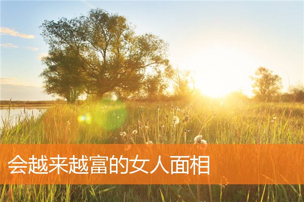 會越來越富的女人面相