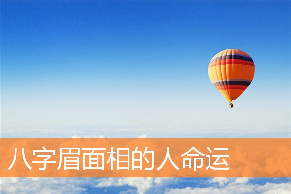 八字眉面相的人命運