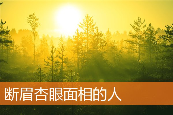 斷眉杏眼面相的人