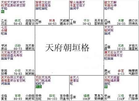 紫微斗數富貴格局——天府朝垣格