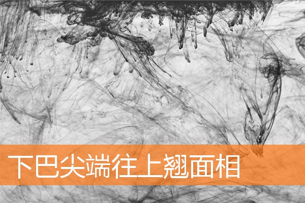 下巴尖端往上翹面相